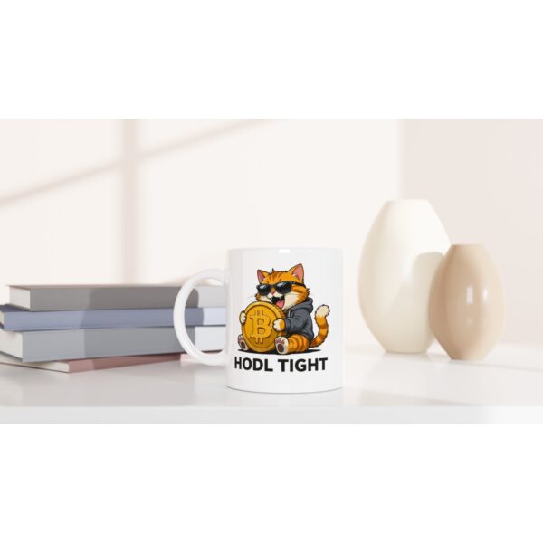 Bitcoin Kaffeetasse HODL TIGHT Krypto Design