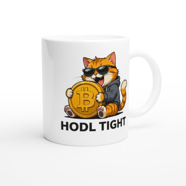 Bitcoin Kaffeetasse HODL TIGHT Krypto Design