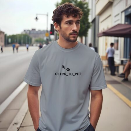 Informatiker Geschenk T-Shirt Click to Pet Design.
