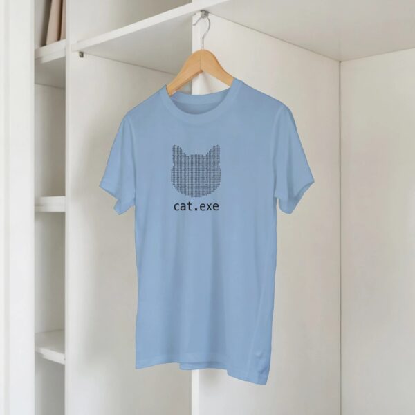 Binäres Programmierer T-Shirt cat.exe ASCII Art Katze