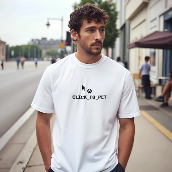 Informatiker Geschenk T-Shirt Click to Pet Design.