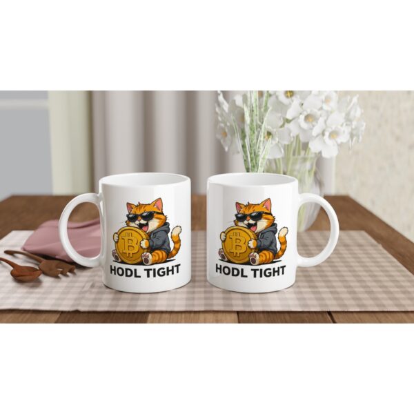 Bitcoin Kaffeetasse HODL TIGHT Krypto Design