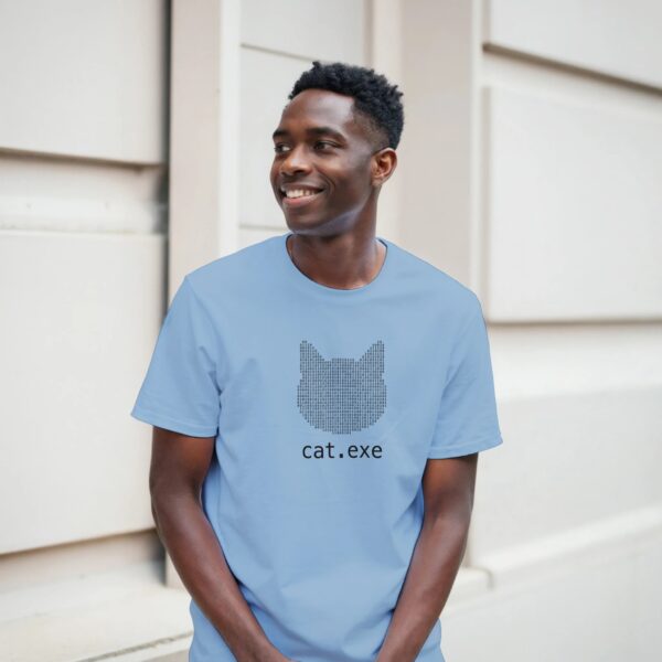 Binäres Programmierer T-Shirt cat.exe ASCII Art Katze