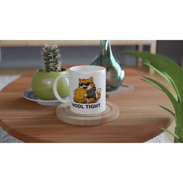 Bitcoin Kaffeetasse HODL TIGHT Krypto Design