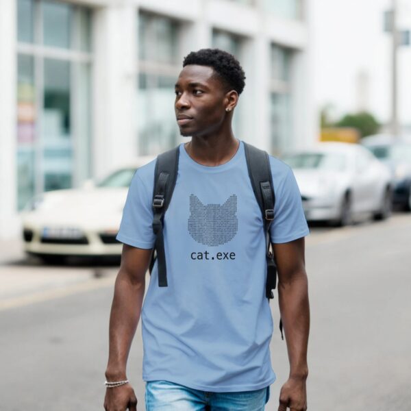 Binäres Programmierer T-Shirt cat.exe ASCII Art Katze