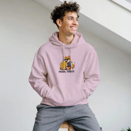 lustiger Krypto Hoodie HODL TIGHT Bitcoin Pullover