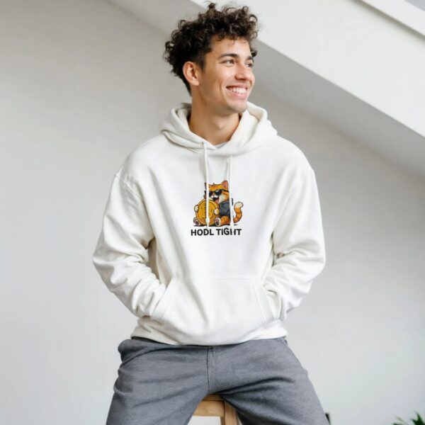 lustiger Krypto Hoodie HODL TIGHT Bitcoin Pullover